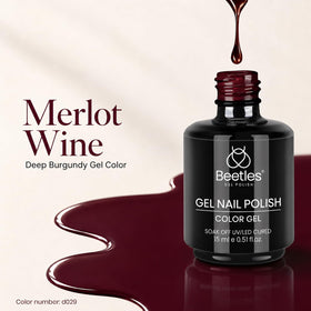 beetles Gel Polish Merlot Wine shade swatch