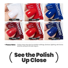 beetles Gel Polish Midnight Fireworks nail polish application scene