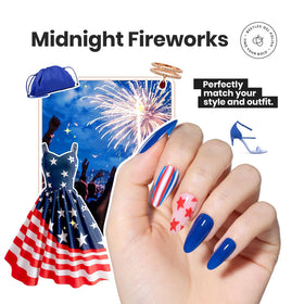 beetles Gel Polish Midnight Fireworks white nail polish bottle