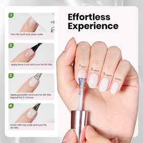 beetles Gel Polish Milky White Gel Nail Polish in a gift setting