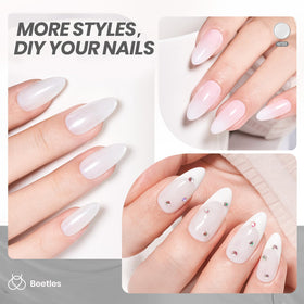 beetles Gel Polish Milky White Jelly Gel Nail Polish packaging