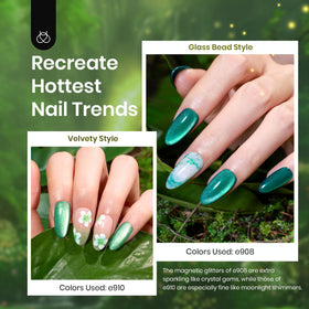 beetles Gel Polish mint green shade close-up