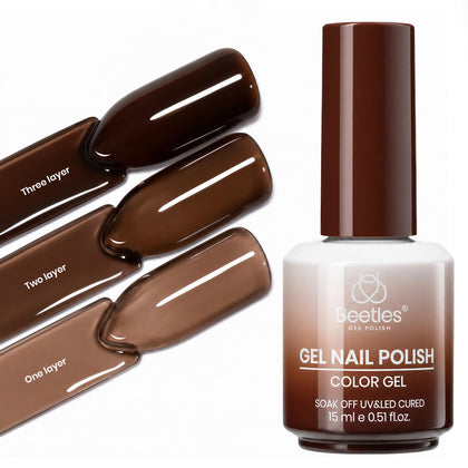 beetles Gel Polish Morning Mocha 15ML bottle front view