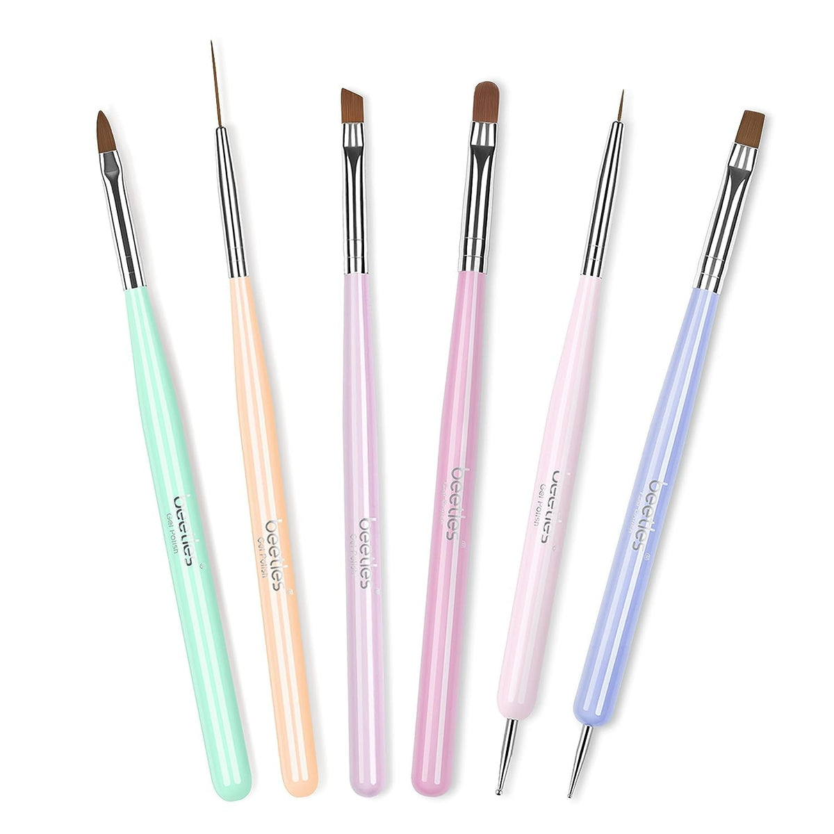 beetles Gel Polish Nail Art Brushes Set front view