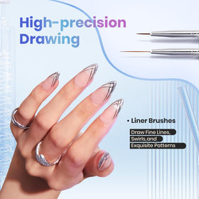 beetles Gel Polish Nail Art Brushes showing different brush types