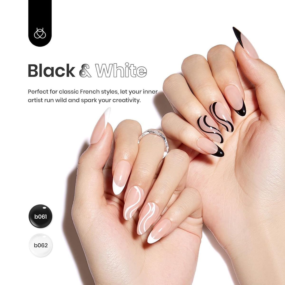 beetles Gel Polish Nail Art Liner Set with thin brush close-up