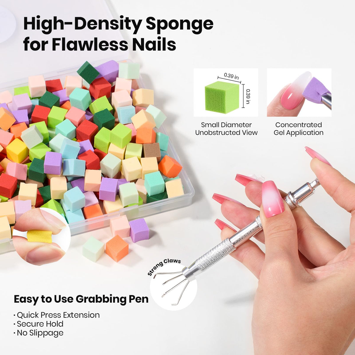 beetles Gel Polish Nail Art Pen with sponge attached