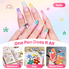 beetles Gel Polish Nail Art Pens with DIY creations