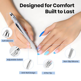 beetles Gel Polish Nail Dotting Pen demonstration on nails