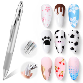 beetles Gel Polish Nail Dotting Pen front view with interchangeable tips