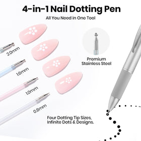 beetles Gel Polish Nail Dotting Pen showing soft silicone tip