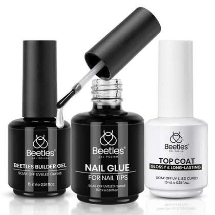 beetles Gel Polish Nail Glue Builder Gel 15ml front view