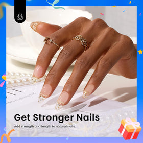 beetles Gel Polish Nail Glue in use with nail tips