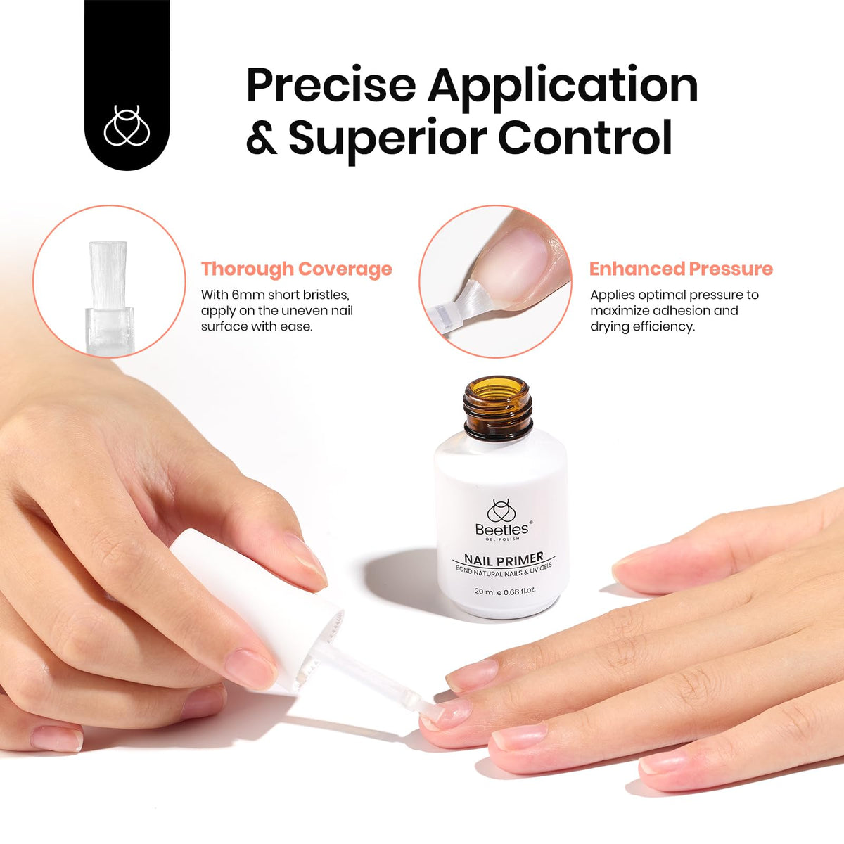 beetles Gel Polish Nail Primer 20ml bottle side view