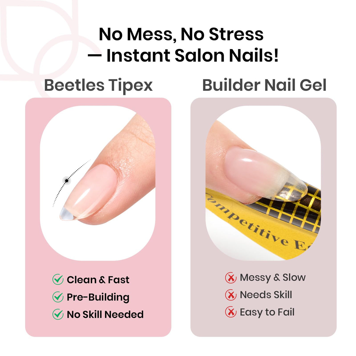 beetles Gel Polish nail tips displayed in various angles