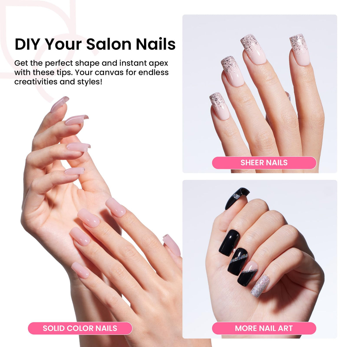 beetles Gel Polish nail tips in various sizes
