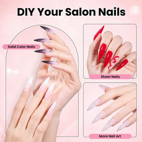 beetles Gel Polish nail tips in various sizes laid out