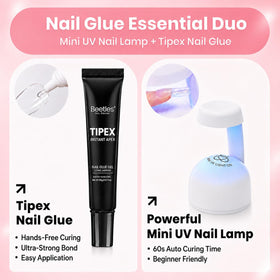 beetles Gel Polish Nail Tips Kit application process