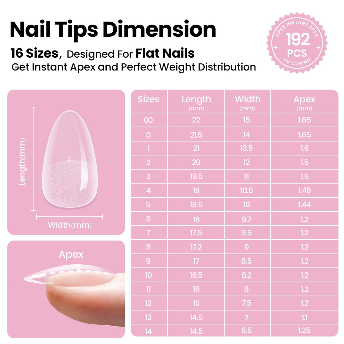 beetles Gel Polish Nail Tips Kit close-up of nail tips