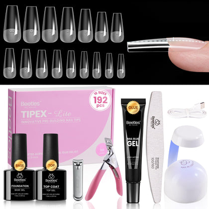 beetles Gel Polish Nail Tips Kit front view with 192 pieces