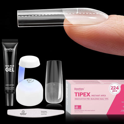 beetles Gel Polish Nail Tips Kit front view with 224 pieces