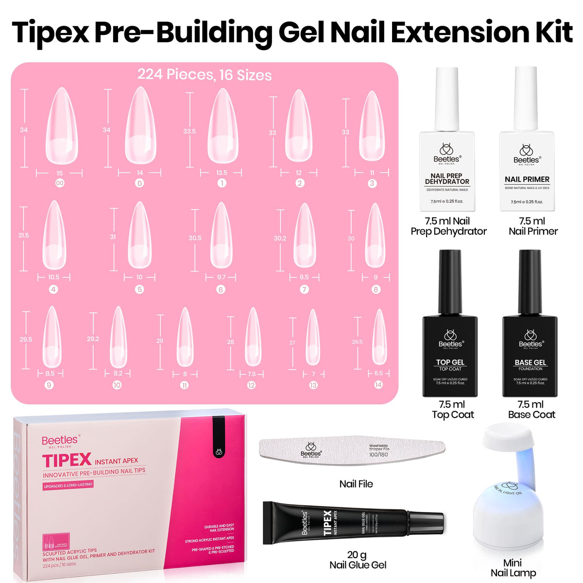 beetles Gel Polish nail tips kit in use during application