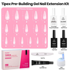 beetles Gel Polish nail tips kit in use during application