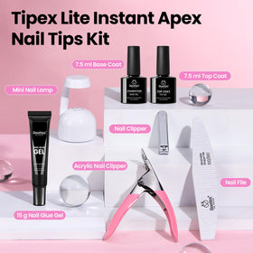 beetles Gel Polish Nail Tips Kit in use on nails