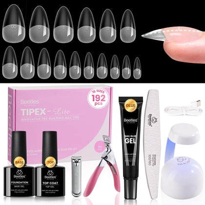 beetles Gel Polish Nail Tips Kit medium almond 192 pieces front view
