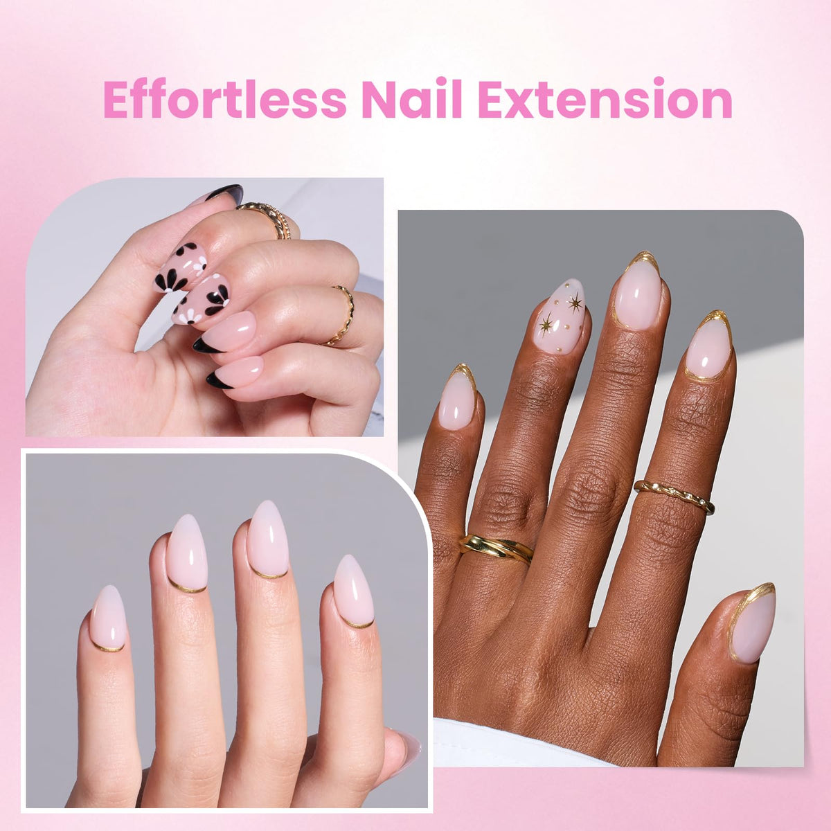 beetles Gel Polish Nail Tips Kit tools and nail tips layout