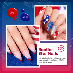 beetles Gel Polish navy blue shade from 4th of July set