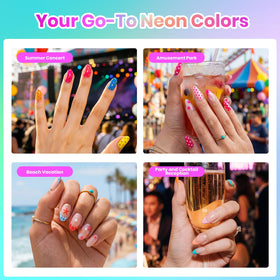 beetles Gel Polish neon gel polish application on nails