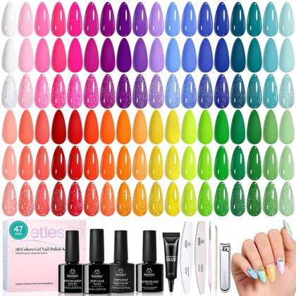 beetles Gel Polish Neon Gel Polish Set with 36 colours and tools