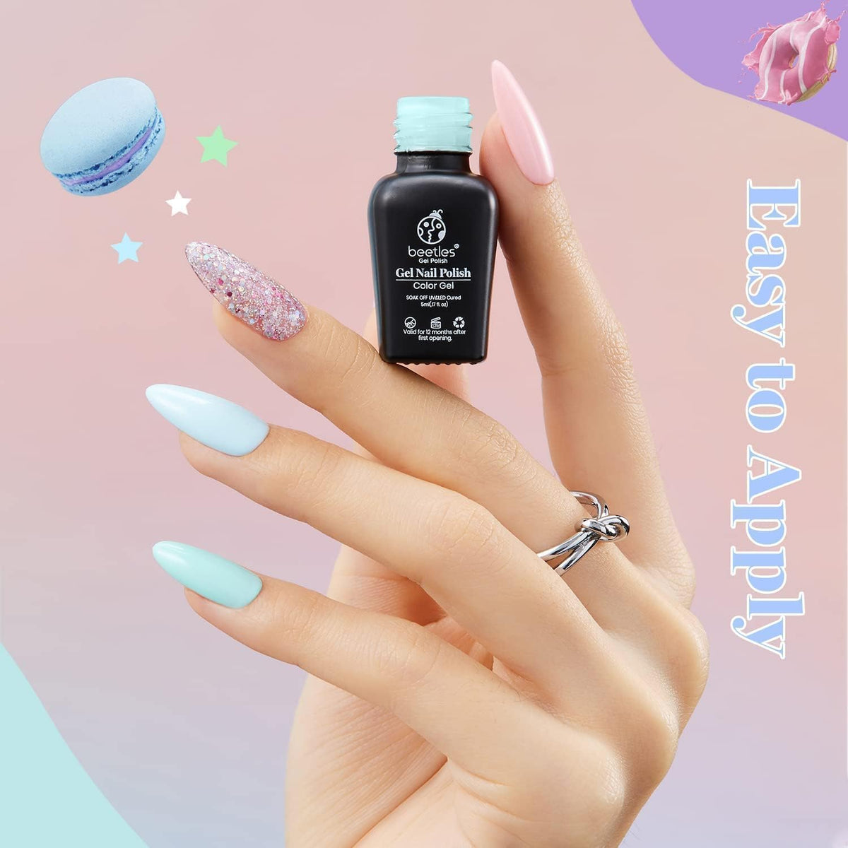 beetles Gel Polish No Wipe Base and Top Coat bottles