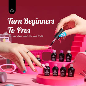 beetles Gel Polish No-Wipe Base Coat and Glossy Top Coat close-up