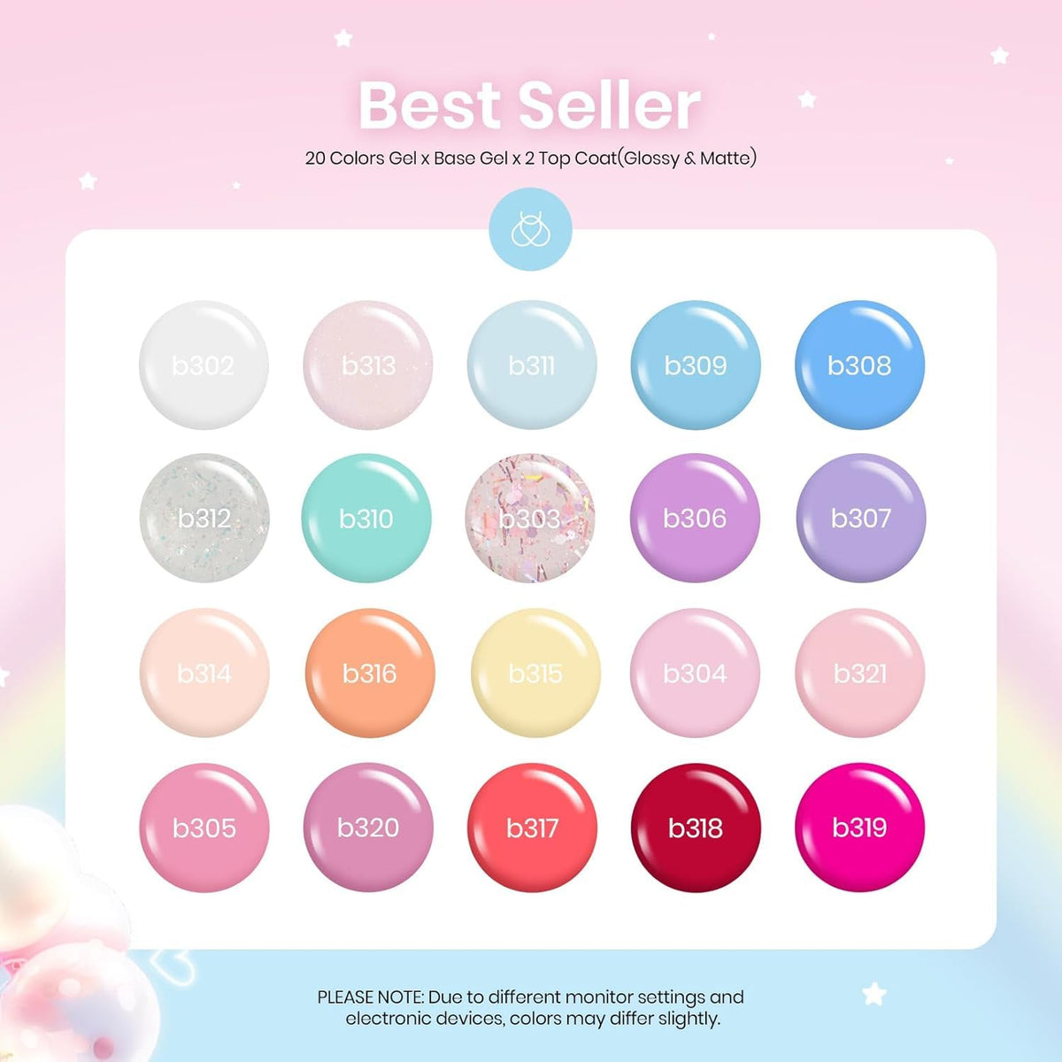 beetles Gel Polish No-Wipe Base Coat and Top Coats layout