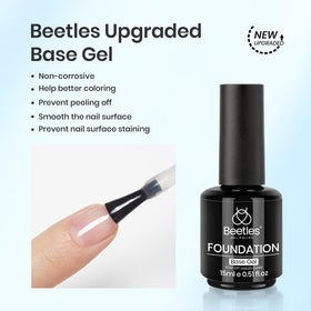 beetles Gel Polish No Wipe Gel Base Coat 15ml bottle with cap