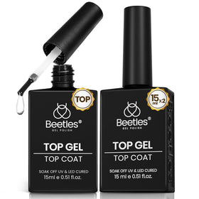 beetles Gel Polish No Wipe Gel Top Coat 15ml front view