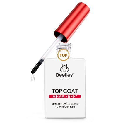 beetles Gel Polish No Wipe Gel Top Coat 15ml front view