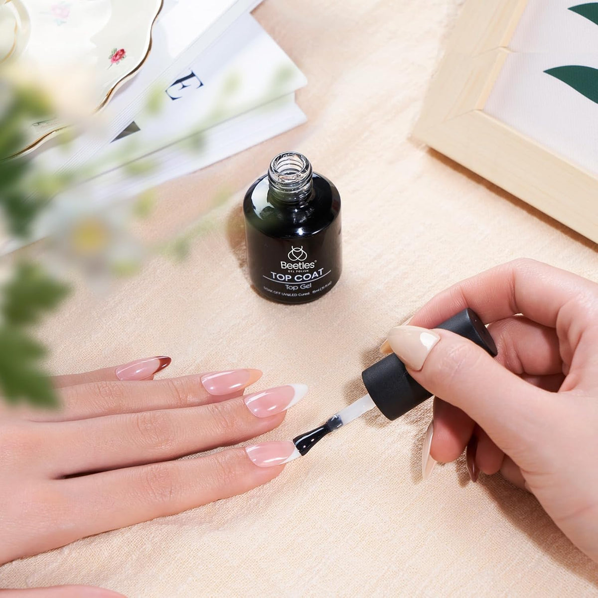 beetles Gel Polish No Wipe Top Coat 15ml close-up
