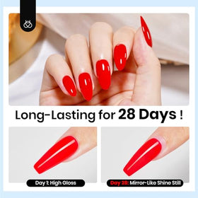 beetles Gel Polish No Wipe Top Coat 15ml in use on nails