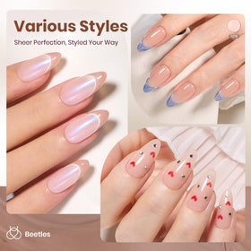 beetles Gel Polish Nude Brown Gel Polish application process
