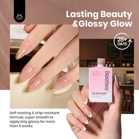 beetles Gel Polish Nude Brown Gel Polish under UV light
