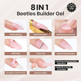 beetles Gel Polish Nude Builder Gel bottle side view