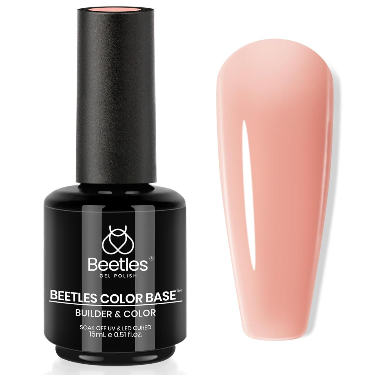beetles Gel Polish Nude Color Base Gel Polish 15ml front view