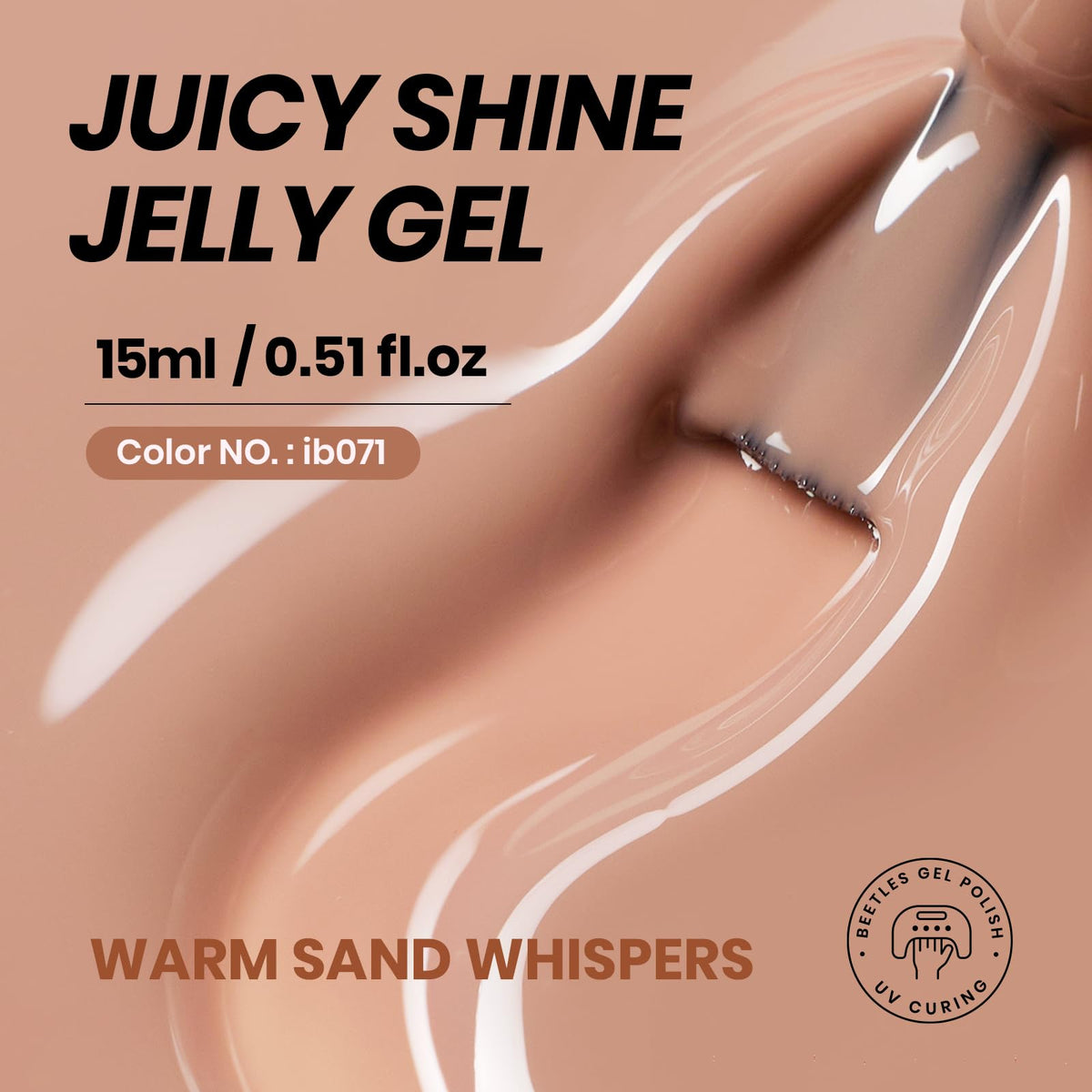 beetles Gel Polish Nude Gel Nail Polish 15ml bottle with cap
