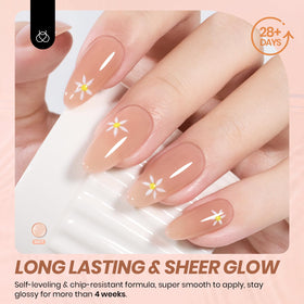beetles Gel Polish Nude Gel Nail Polish 15ml close-up of brush