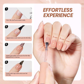 beetles Gel Polish Nude Gel Nail Polish 15ml on a nail display