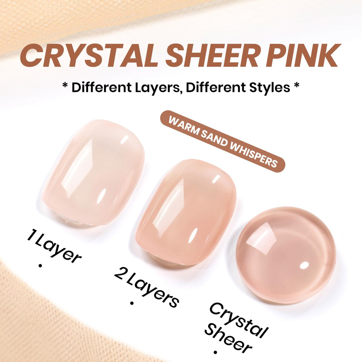 beetles Gel Polish Nude Gel Nail Polish 15ml swatch on nails