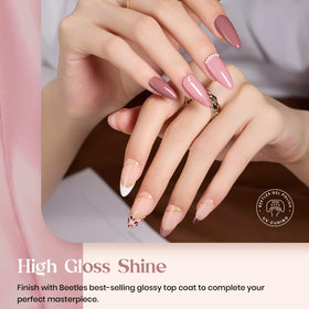 beetles Gel Polish Nude Gel Nail Polish Set applied on nails showcasing the colours
